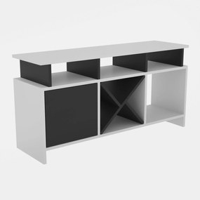 Móvel TV Auburn – Branco/Antracite – 120 cm x 29,9 cm x 60,6 cm