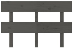 Cabeceira de cama 124x3x81 cm pinho maciço cinzento