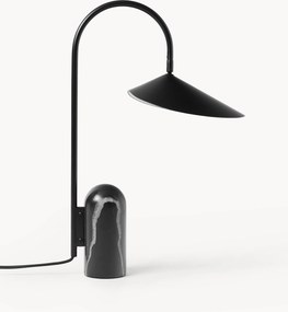 Candeeiro de mesa grande regulável com base em mármore Arum