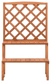 Suporte de plantas com treliça 70x42x115 cm abeto maciço