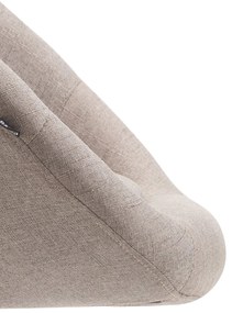 Banco de bar London em tecido e com estrutura preta 65 x 107-128 x 57 cm Castanho acinzentado