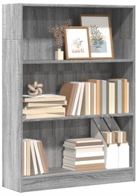 vidaXL Estante 80x24x109 cm derivados de madeira cinzento sonoma