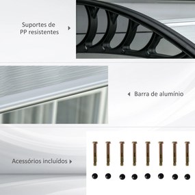 Outsunny Marquise de Proteção 303x96cm Marquise Exterior para Portas e