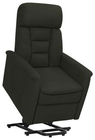 vidaXL Poltrona reclinável elevatória camurça artificial cor preto