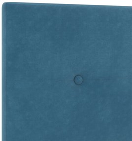 Cabeceira vidaXL Botão Estofada Azul Escuro 90 cm Veludo