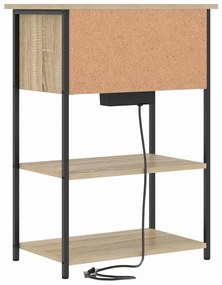 Armário de Cabeceira Carvalho sonoma 55 x 31 x 76 cm