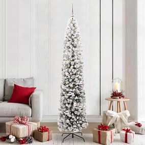 vidaXL Árvore de Natal Artificial Verde 210 cm PVC e Aço e Plástico