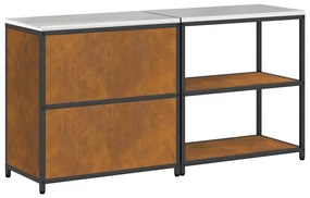 Conjunto de Armazenamento de Cozinha 2 pcs Ferro Enferrujado