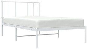 Estrutura de cama com cabeceira 90x200 cm metal branco