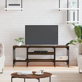 Móvel TV 121x35x45 cm derivados madeira/ferro carvalho castanho