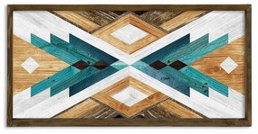 Pintura Decorativa em MDF com Moldura TAH042 – Multicolor – 120 x 60 c