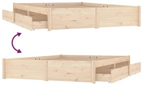 Estrutura de cama com gavetas 160x200 cm