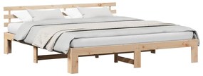 Estrutura de Cama de Madeira de Pinho Natural Natural
