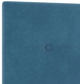 Cabeceira vidaXL com Botões em Veludo Azul Escuro 160 cm