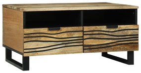 vidaXL Mesa de Centro - 80 x 54 x 40 cm - Madeira de Mangueira Sólida
