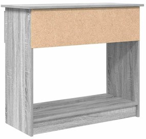 Mesa consola com gavetas 85,5x38,5x74,5 cm sonoma cinzento