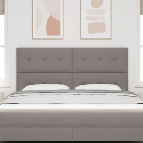 Cabeceira vidaXL Botão Almofadado Taupe 180 cm Tecido