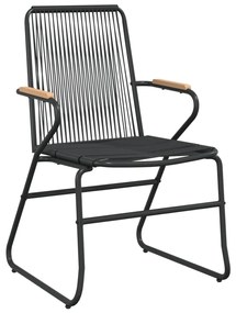 Cadeiras de jardim 2 pcs 58x59x85,5 cm vime de PVC preto