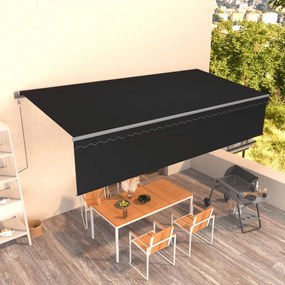 Toldo retrátil automático com estore 6x3 m antracite