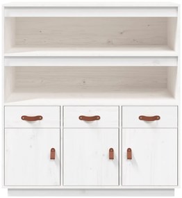 Aparador alto 100x40x108,5 cm pinho maciço branco