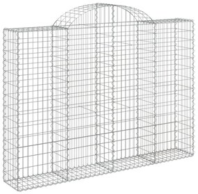 Cestos gabião arqueados 11 pcs 200x30x140/160 ferro galvanizado