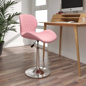 vidaXL Cadeira de jantar giratória veludo rosa