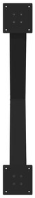 Pés para mesa de jantar em formato de X, 2 peças, preto, 90x (72-73) c