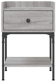 Mesa cabeceira 40,5x31x60 cm derivados madeira cinzento sonoma