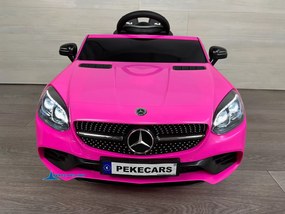 Carro elétrico para crianças Mercedes SLC 300 12V 2.4G Rosa