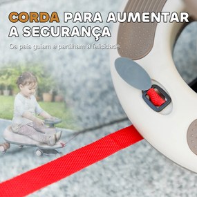 Carrinho Gira Gira para Crianças acima de 2 Anos Carrinho Wiggle com Guiador para Pais Música Luz