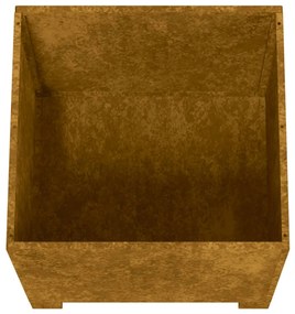 Vasos/floreira c/ pernas 2pcs 42x40x43cm aço corten enferrujado