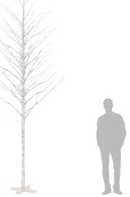 Árvore c/ 672 luzes LED 400 cm bétula branco quente