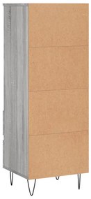 Aparador alto 40x36x110 cm derivados de madeira cinzento sonoma