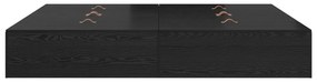 Estrutura de Cama de Armazenamento vidaXL Carvalho Preto 180x200 cm