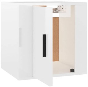 Móveis de TV para parede 2 pcs 40x34,5x40 cm branco brilhante