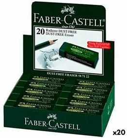 Borracha Faber-castell Dust Free Verde (20 Unidades)