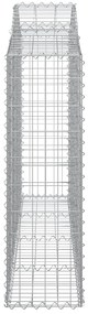 Cestos gabião arqueados 4pcs 200x30x100/120cm ferro galvanizado