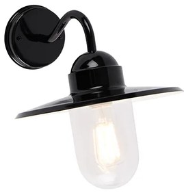 Candeeiro de parede exterior moderno preto IP44 - Kansas Moderno