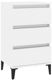 Mesa de cabeceira 40x35x70cm derivados madeira branco brilhante