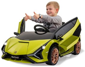 Carro elétrico a bateria infantil Lamborghini Sián FKP 37 12V Verde