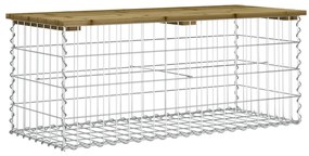 Banco de jardim c/ design gabião 103x44x42 cm pinho impregnado