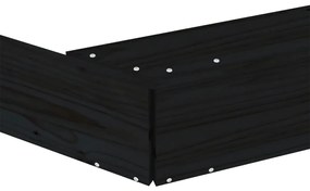 Caixa de areia octogonal com assentos pinho maciço preto