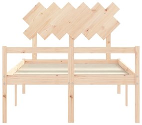 Cama de casal para idosos com cabeceira madeira maciça