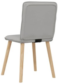 Cadeiras de jantar 4 pcs tecido cinza nuvem