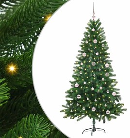 vidaXL Árvore de Natal com 150 LEDs com suporte Verde 150 cm PE