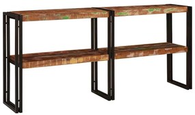 Mesa Consola 160x33x75 cm Madeira Recuperada Sólida