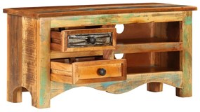 Móvel de TV 80x30x40 cm madeira recuperada maciça