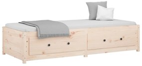 Sofá-cama sem colchão 80x200 cm madeira de pinho maciça