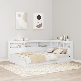 vidaXL Cama Estante Branca 120x200 cm em Madeira