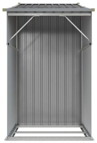 Abrigo de jardim 277x93x179 cm aço galvanizado cinzento